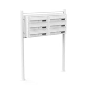 Doppio blocco di 6 cassette postali autoportanti con ingressi postali bianchi 16_0000148