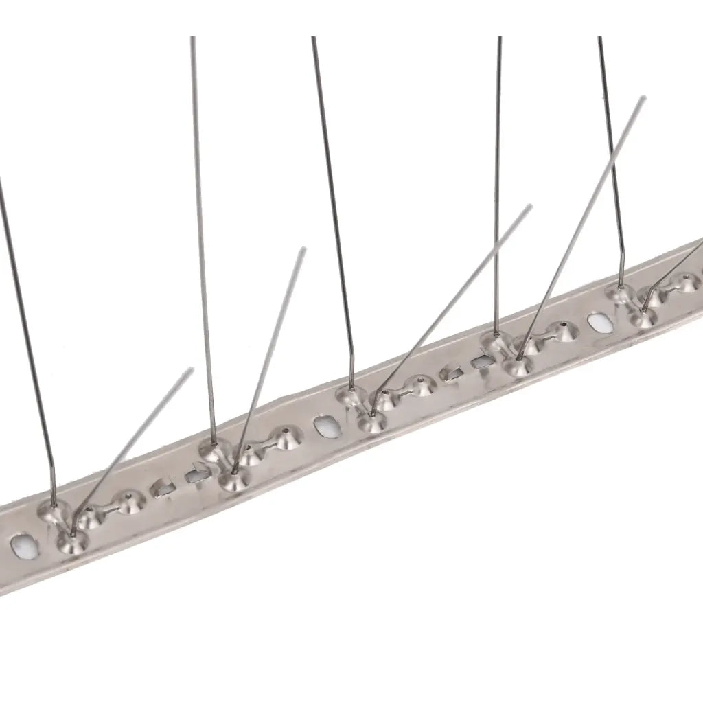 Set Dissuasori per Uccelli e Piccioni 20 pz Acciaio 4 File 10 m 149131
