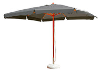 Ombrellone da Giardino 3x4m Palo Ø48 mm in Legno e Poliestere Grigio