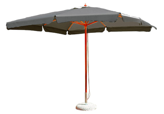 Ombrellone da Giardino 3x4m Palo Ø48 mm in Legno e Poliestere Grigio
