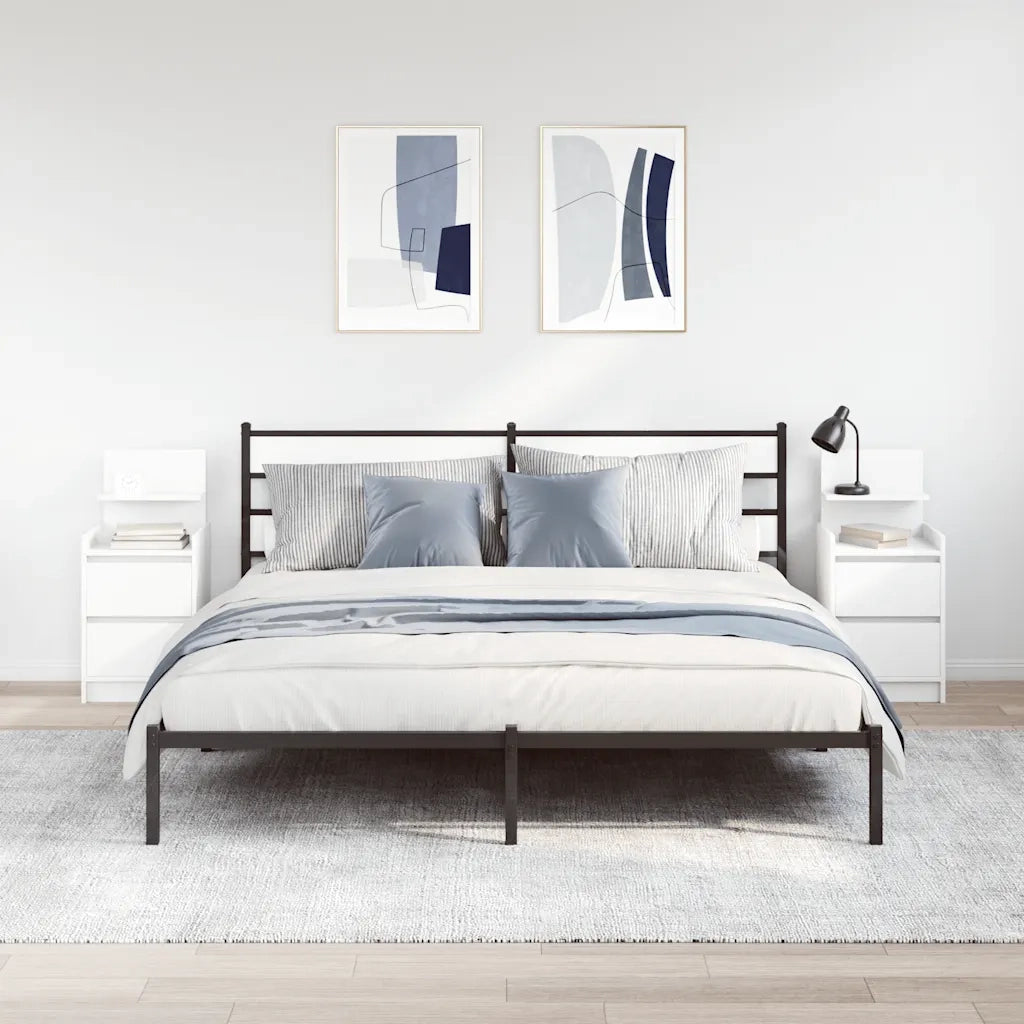 Set di 2 Comodini | Armadio da Notte | Mobiletto da notte con 2 Cassetti Bianco 38x34x80 cm