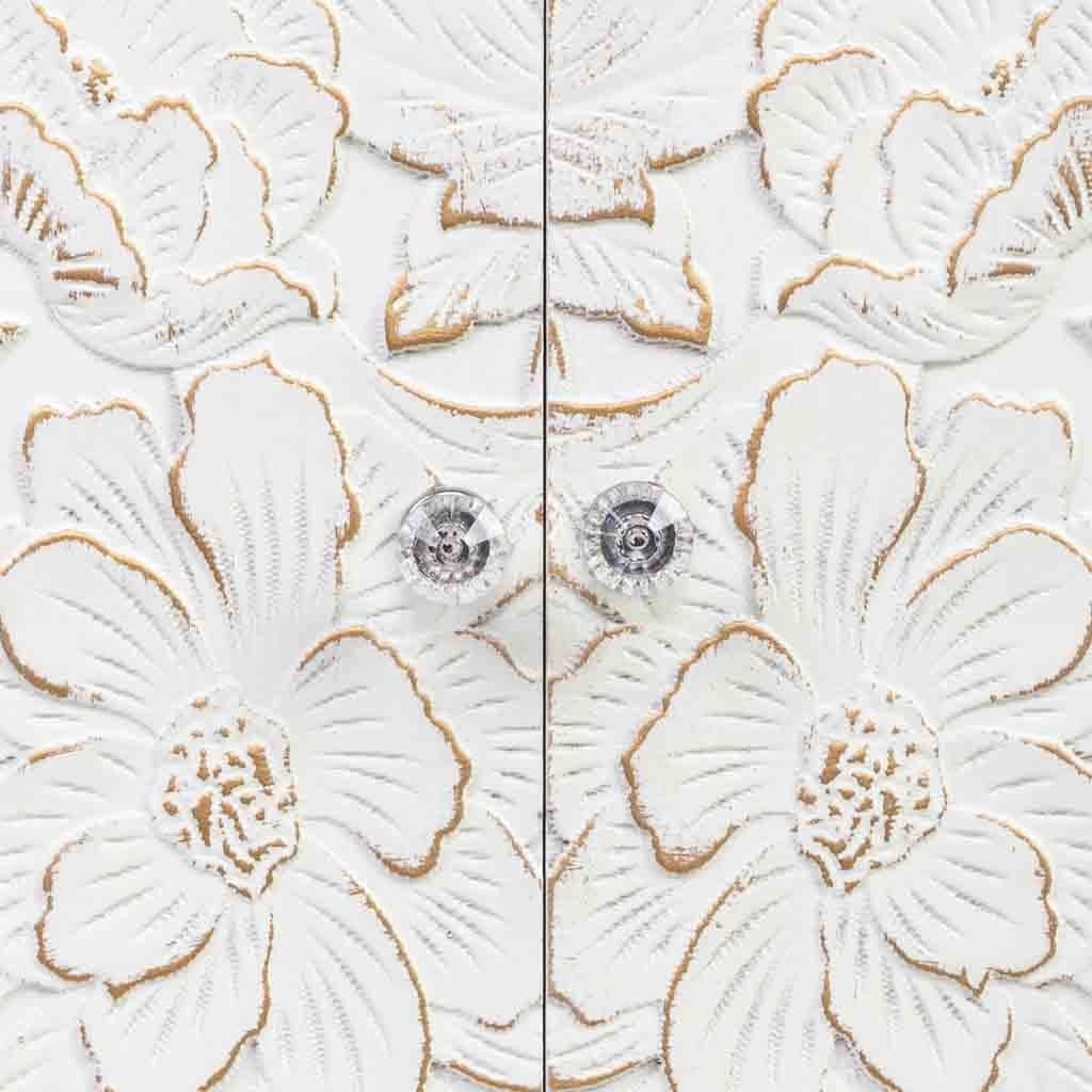 Tavolino in legno con 2 porte 42x32x55