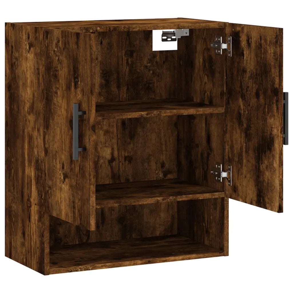 Armadietto a Muro | Mobile a Parete Rovere Fumo 60x31x70 cm in Legno Multistrato