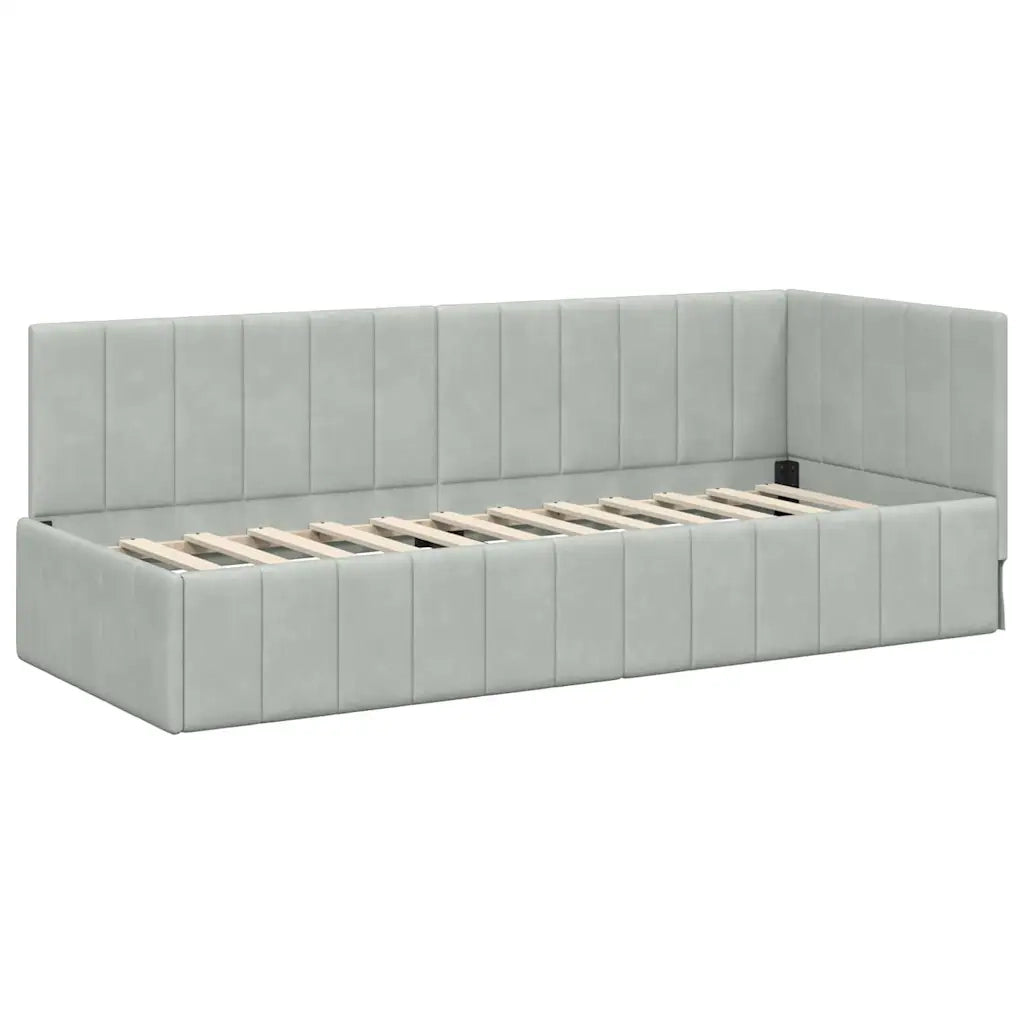 Cornice del letto ad angolo Grigio chiaro 80 cm x 200 cm