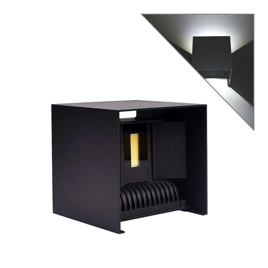 APPLIQUE LED CUBO 20W BI-EMISSIONE UP & DOWN LUCE BIANCA FREDDA 6500K° - IDEALE PER PARETI INTERNE ED ESTERNE PERFETTO PER ABITAZIONI HOTEL NEGOZI E UFFICI