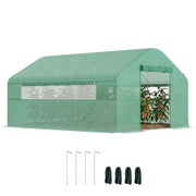 Serra Tunnel 4x3x2 m ¨C zephmum ¨C Verde con 2 Finestre e 1 Porta a Cerniera