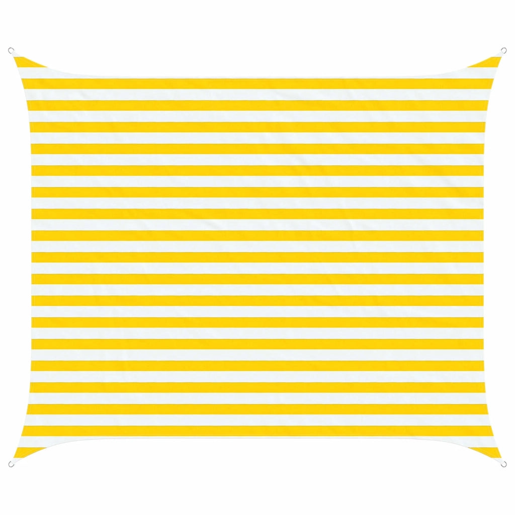 Vela da ombra solare Giallo e Bianco 2,5 x 3 m