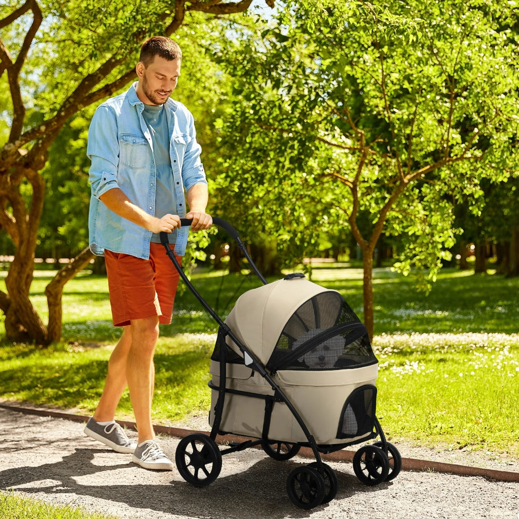 Carrello per Cani Pieghevole ¨C zephmum ¨C Caqui