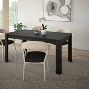 Tavolo rettangolare allungabile Mono Core 160/206 cm con allunga centrale colore nero