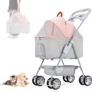 Carriera per cani e gatti 2 in 1 con sedile rimovibile - Adatto per piccoli cani e gatti - Rosso