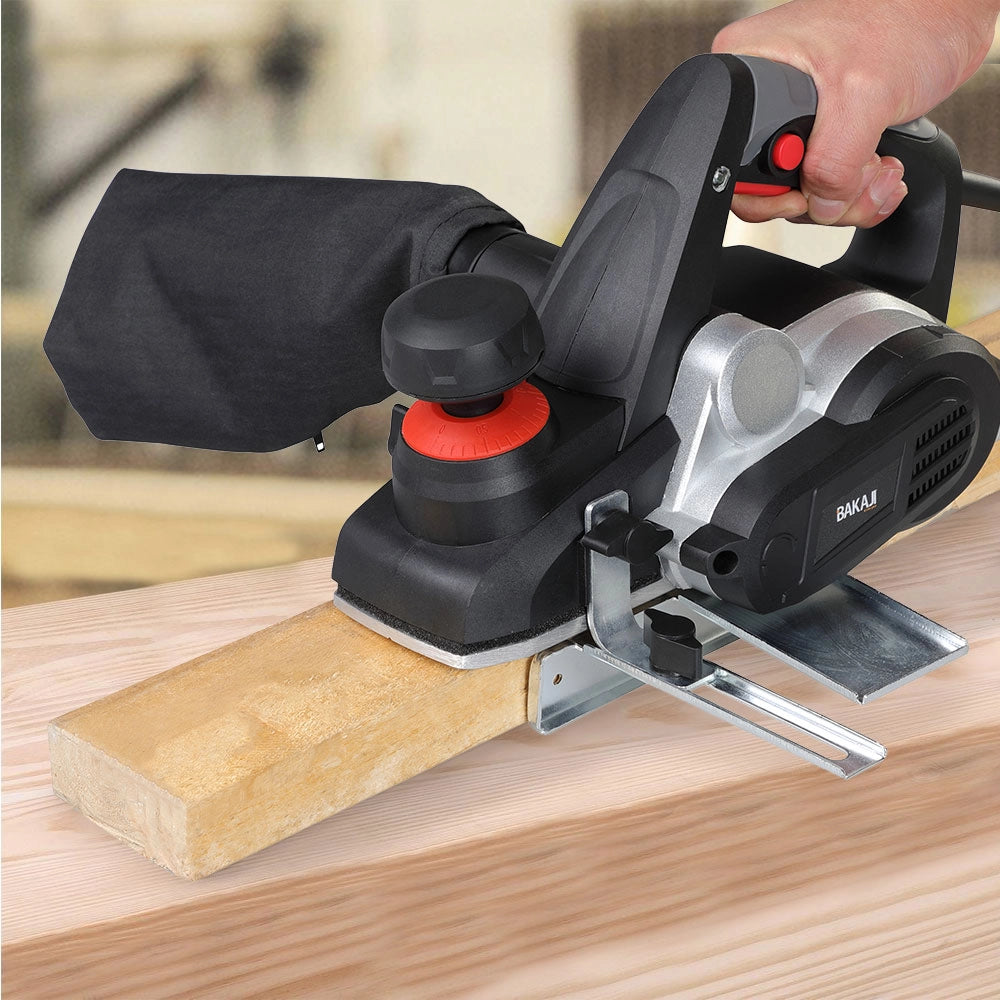 Pialla Elettrica Piallatrice 750W Levigatrice Pialletto Legno + Guida Parallela