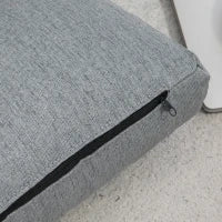 Poltrona da Pavimento Convertibile in Letto, Reclinabile da 90° a 180°, Tessuto, 70l x 41P x 56H cm, Grigio