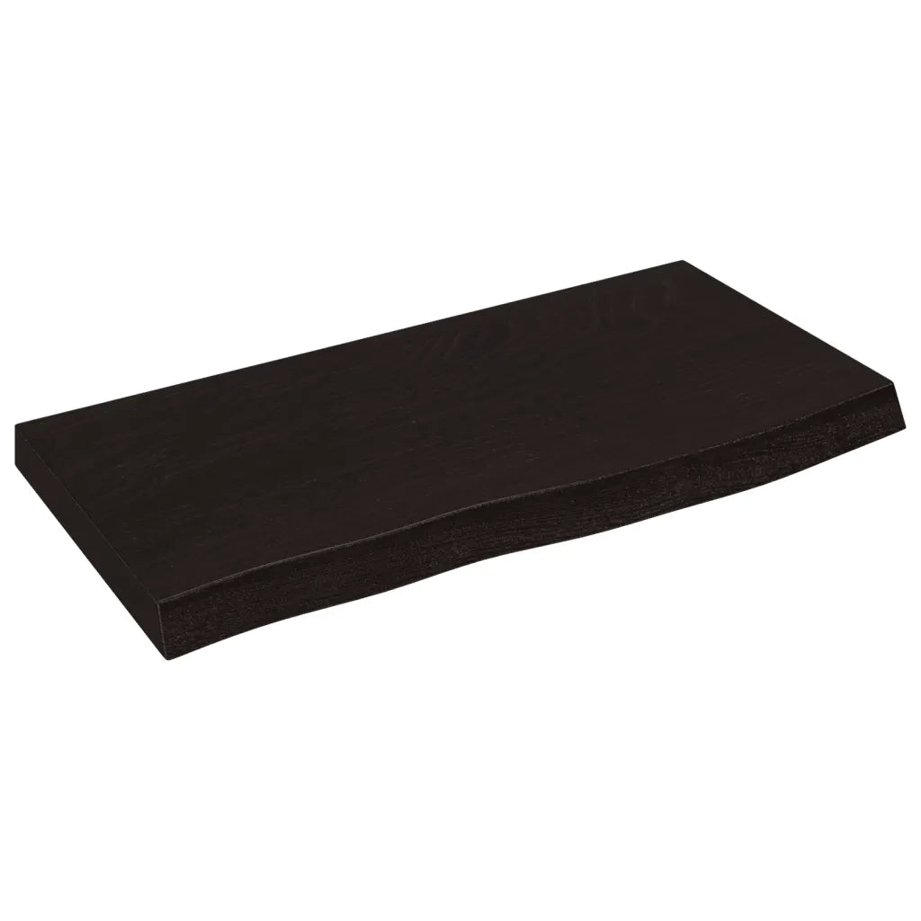Ripiano Marrone Scuro 60x30x(2-4) cm Massello Rovere Trattato 363765