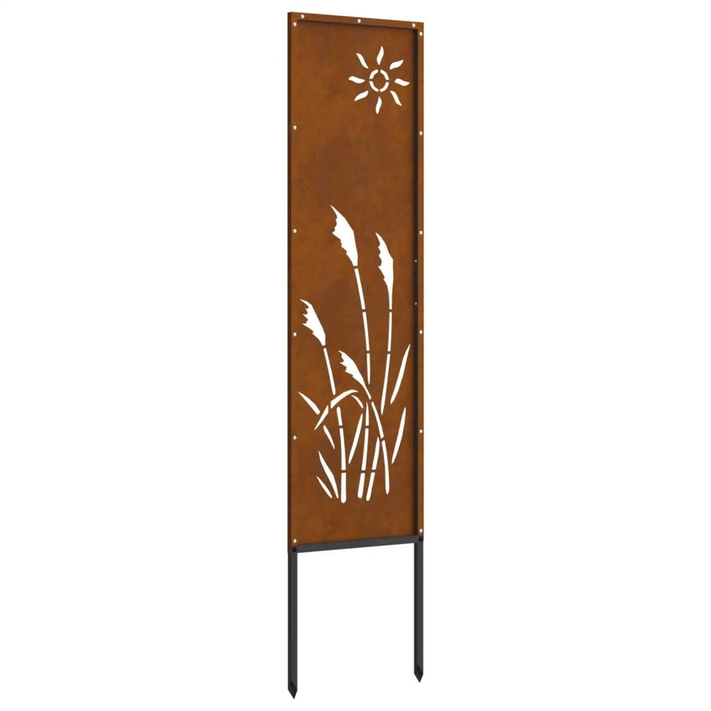 Schermo per privacy in giardino Traforo Ruggine 32 x 140 cm 876209