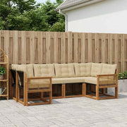 Set di divani da esterno 6 pz Naturale e Beige 3382181