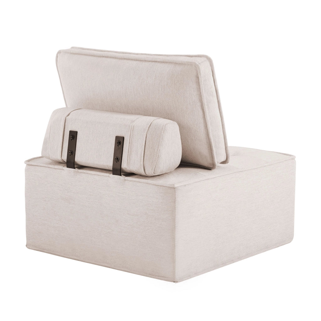 DIVANO modulare beige, struttura in compensato