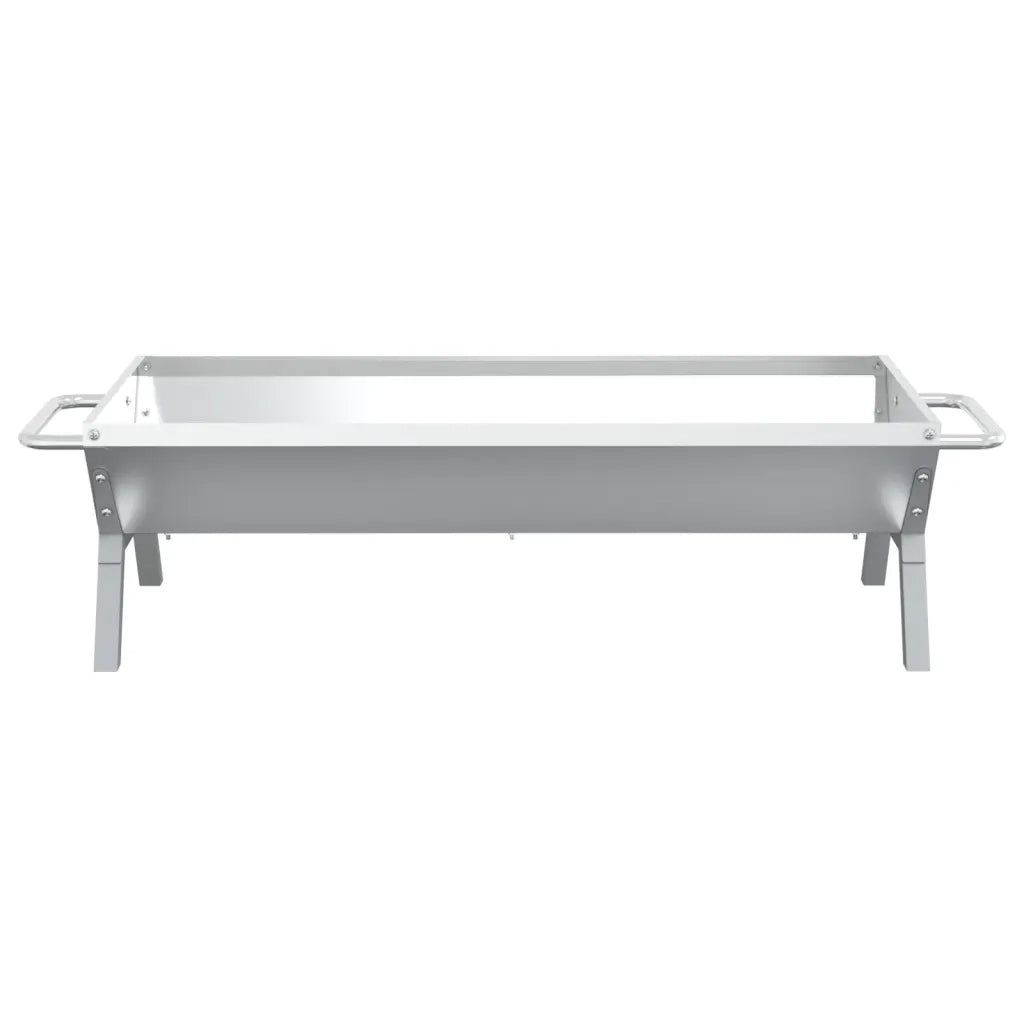 Vassoio per Barbecue Argento 118x42x30,5 cm Acciaio Inox
