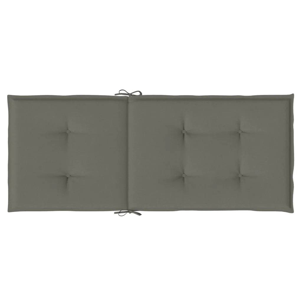 Cuscini Sedia Schiena Alta 2 Grigio MÃ©lange 120x50x4 Tessuto
