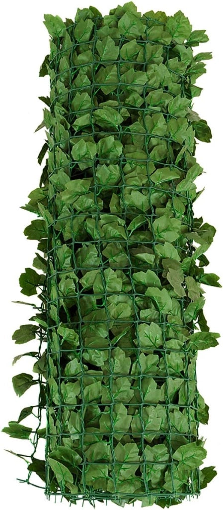 Balcone esterno, rete di ombreggiatura, fogliame artificiale, facile da mantenere, protezione dal vento con 10 fermacavi, per balcone, terrazza e matrimonio (150 x 240 cm)