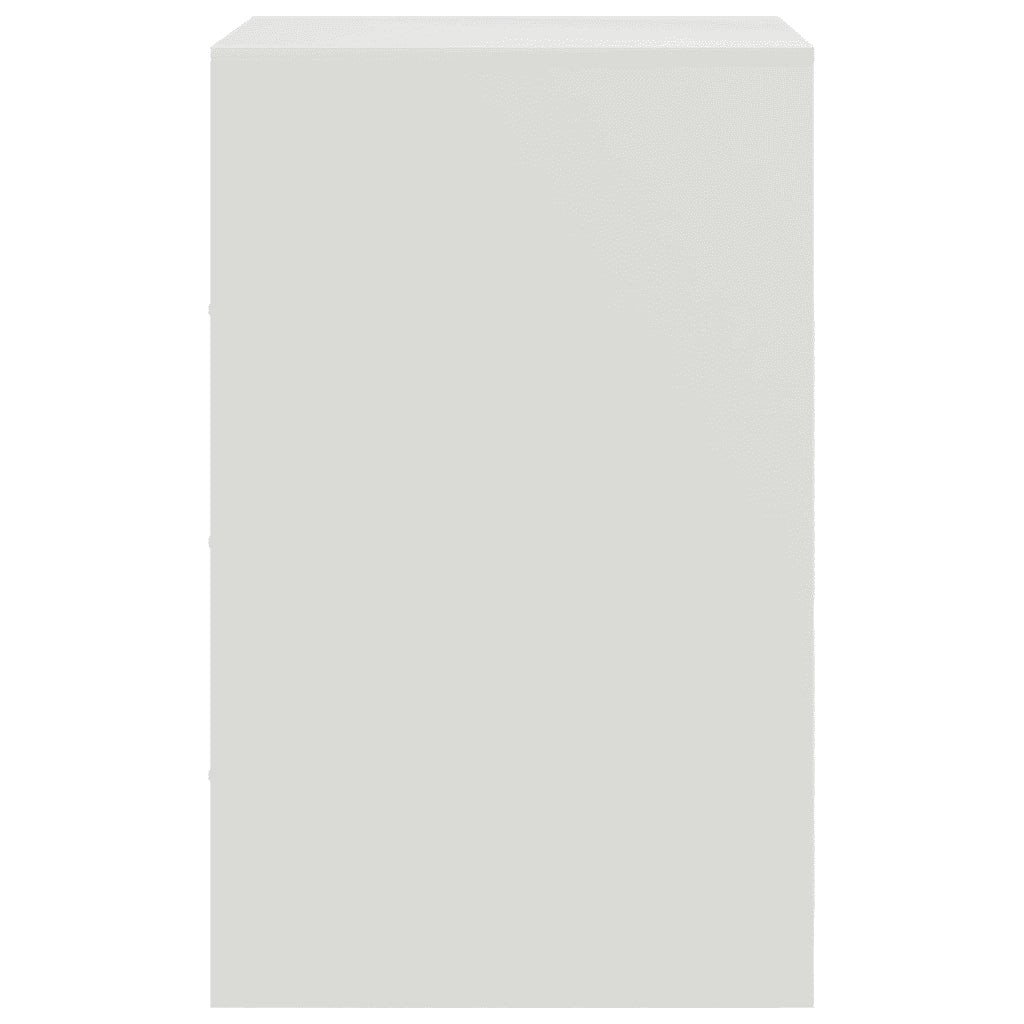 Comodini 2 pz Bianchi 34,5x39x62 cm in Acciaio 841774