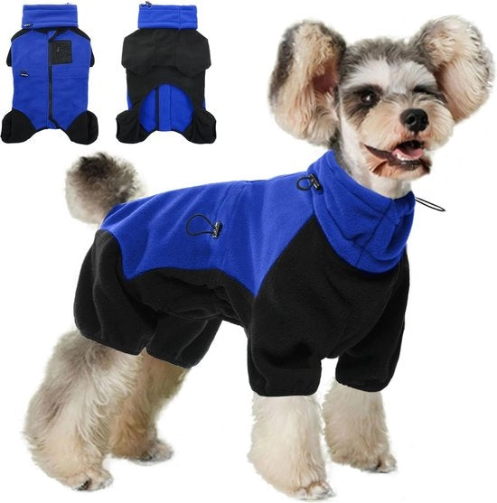 Giacca per cani piccoli, giacca per cani, inverno, maglia per cani, pile polare, maglia per cani, riflettente, abbigliamento per cani all'aperto con cappuccio rimovibile, mantella con chiusura a zip