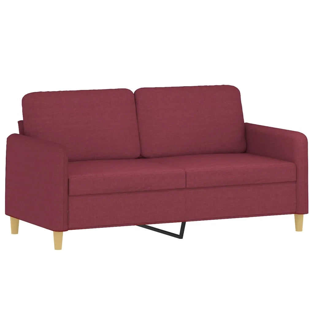Divano a 2 Posti-Sofa 2 Posti Rosso Vino 140 cm in Tessuto 713781