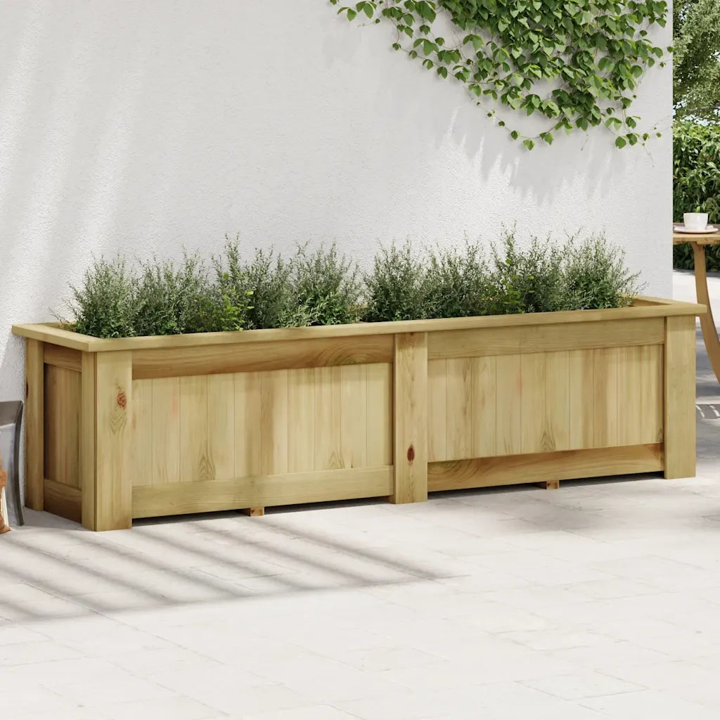 Fioriera Rialzata 196x50x50 cm in Legno di Pino Impregnato 49095