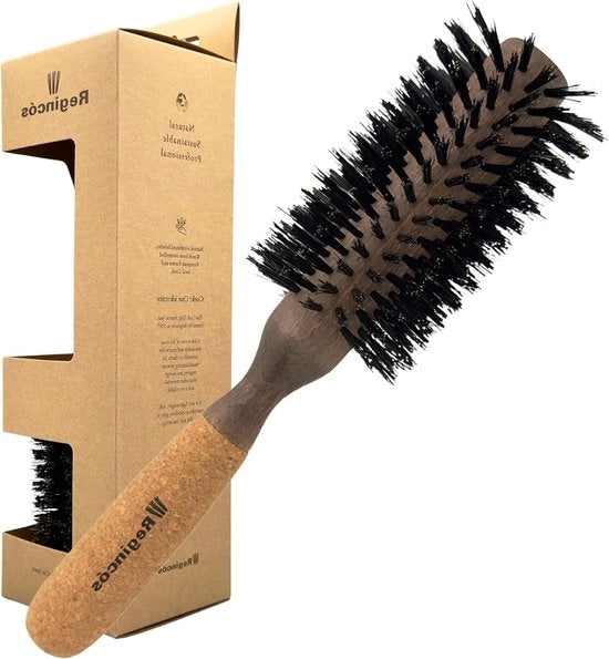 Spazzola a forma di palla 20429 - Spazzola a setole di legno con impugnatura di gomma - 16 righe - 29/66 mm