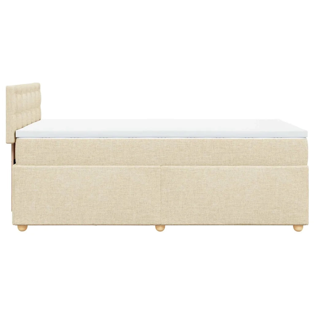 Giroletto a Molle con Materasso Crema 80x200 cm inTessuto 3286526