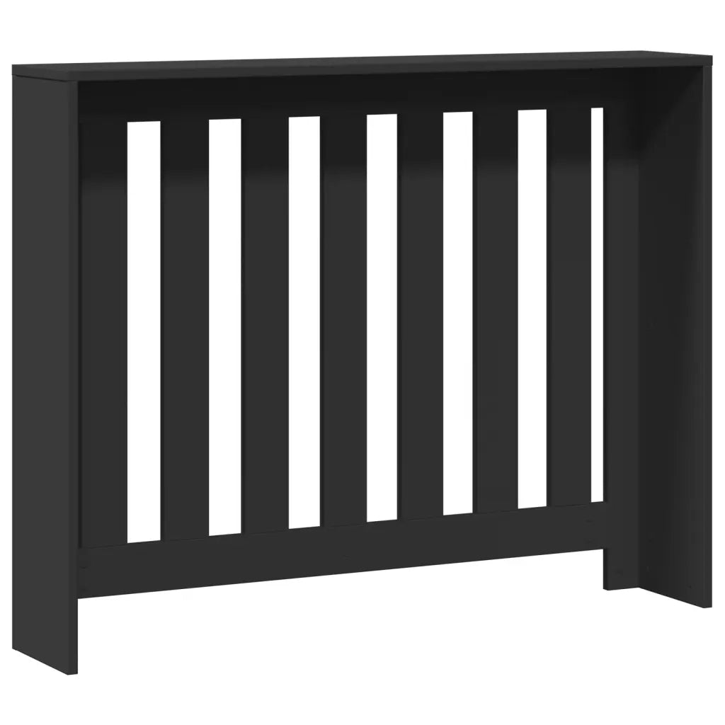 Copertura Termosifone Nera 104x20x82 cm Legno Multistrato CFW5591245