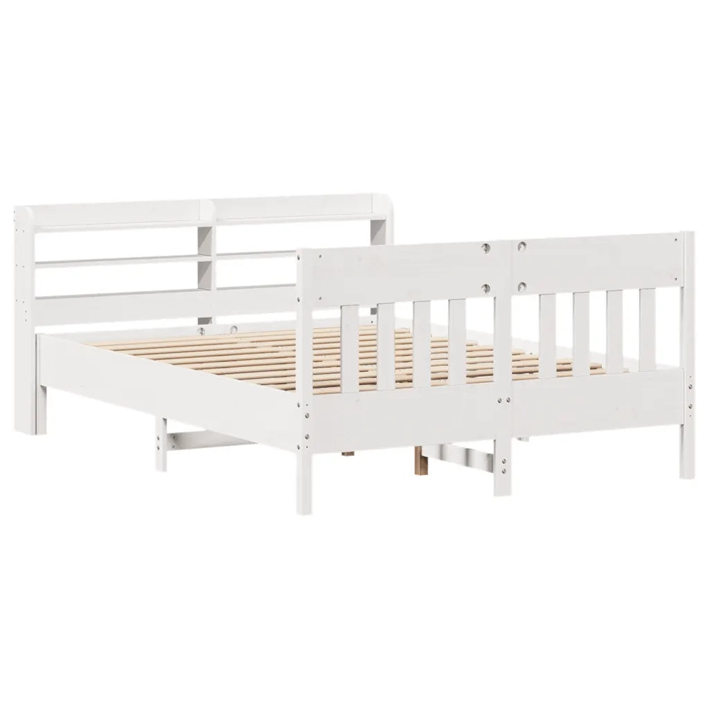 vidaXL Letto senza Materasso Bianco 150x200 cm Legno Massello di Pino