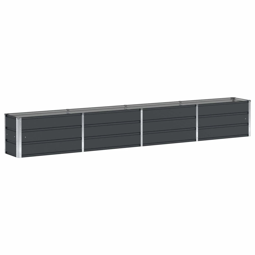 Fioriera di design moderna e versatile 320 x 40 x 45 cm in acciaio antracite 02_0059223