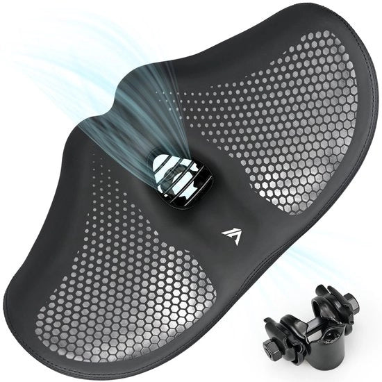 Sella per bicicletta oversized universale per uomo e donna, comodo, ampio, respirante, ergonomico, sostituzione universale per bici da montagna, bici da città, e-bike, trainer da casa (nero)