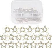 20 clip per cartone in acciaio dorato - clip per cartelle - clip mini - clip per annotazioni per ufficio, scuola e decorazione domestica (20 x 1,8 cm)