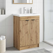 Mobiletto da bagno sotto il lavello Rovere Artigianale 890113