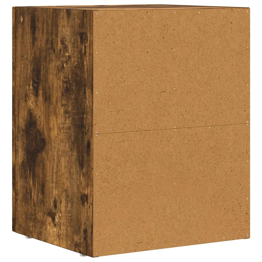Comodino ELST Rovere fumé 40 x 35 x 50 cm Legno ingegnerizzato 891254