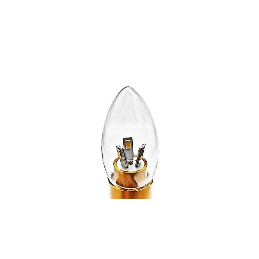 Trade Shop - Lampada Lampadina Led Oliva Smd Vetro Trasparente 3w E14 Bianco Caldo O Freddo -