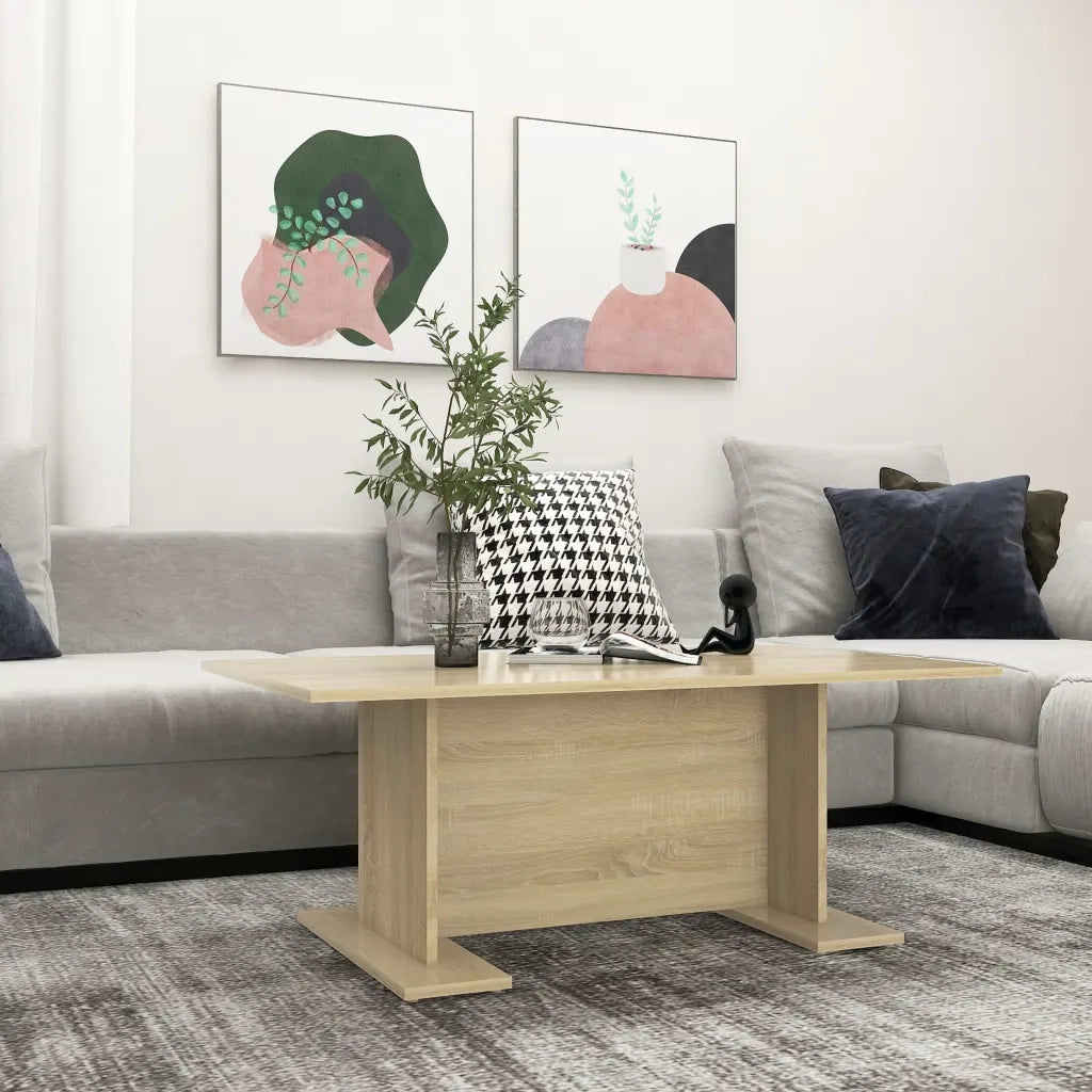 Tavolino da CaffÃ¨ Rovere Sonoma 103,5x60x40 cm in Truciolato cod mxl 10263