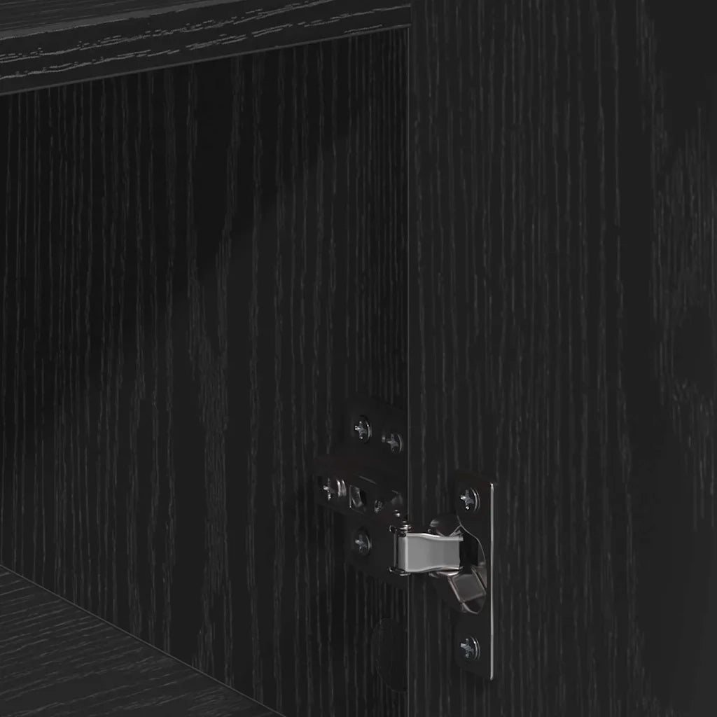 vidaXL Credenza Rovere nero 60 x 31 x 70 cm Legno multistrato