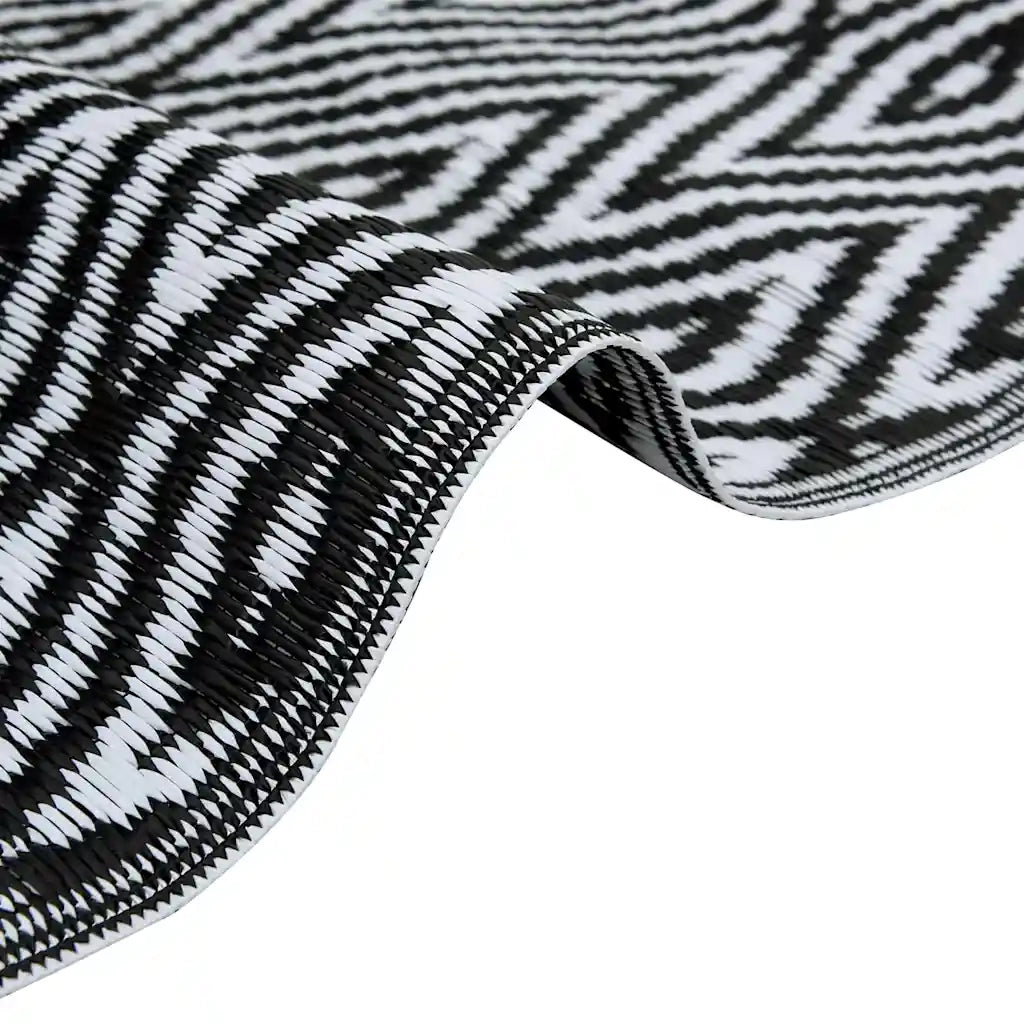 Tappeto da Esterni Bianco e Nero 190x290 cm in PP cod mxl 77939