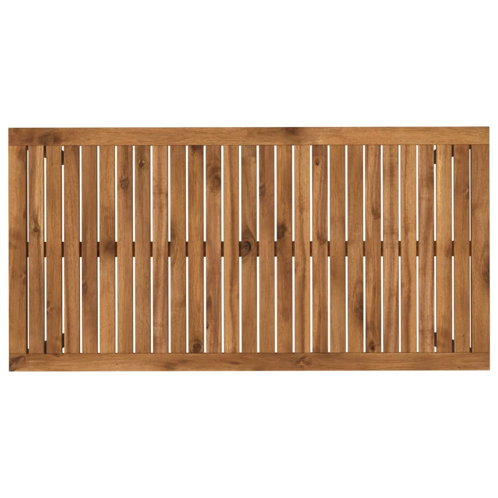 Tavolo da cena da giardino Naturale e Nero 108,5 x 55 x 75 cm 901313