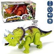 Trade Shop - Dinosauro Triceratopo Camminante Con Luci Suoni E Movimenti Giocattolo Bambini -