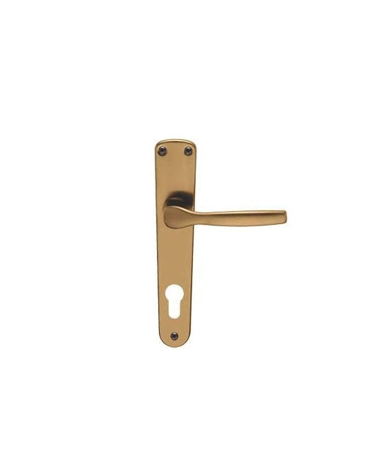 MANIGLIA 'GINEVRA' CON PLACCA Foro patent - colore bronzo - BRIALMA