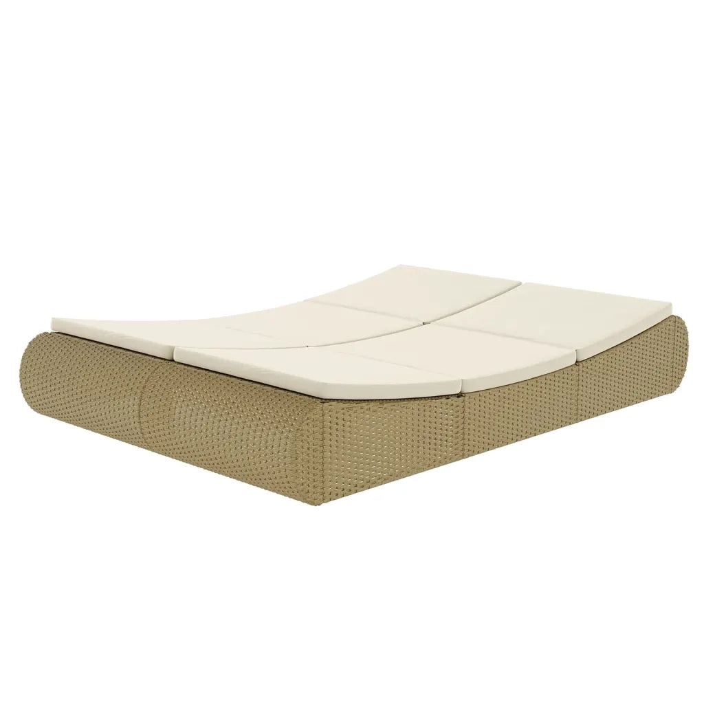 Lettino Prendisole in Polyrattan Beige 42887