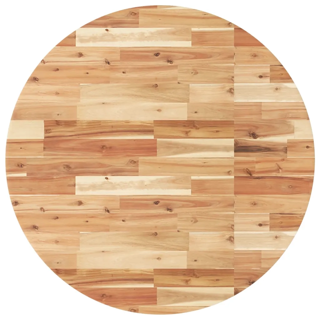 vidaXL Piano Tavolo Rotondo Ø90x4 cm in Legno Massello di Acacia