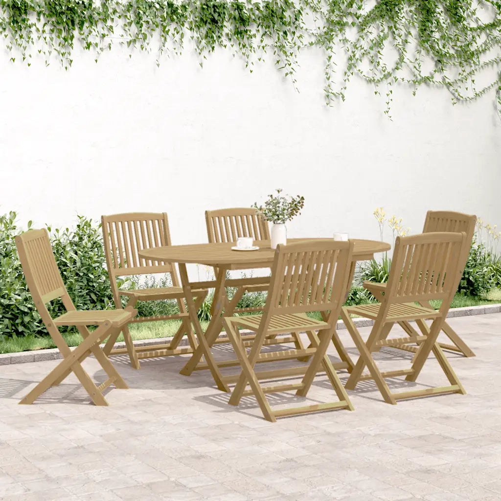 Sedie Giardino Pieghevoli 6 pz | Sedie da Esterno 44x50x88 cm Massello Acacia