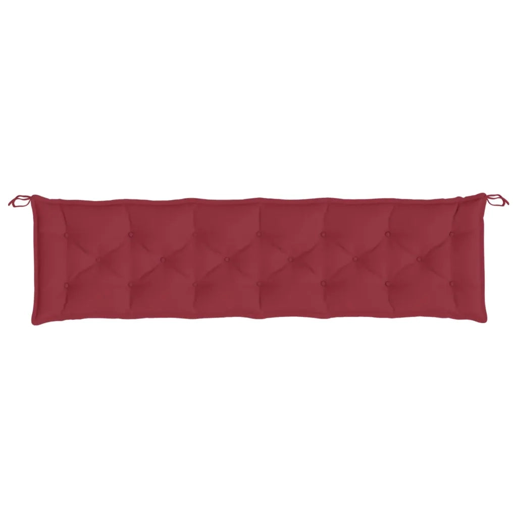 Cuscini per Panca 2 pz-Set di 2 Cuscini per panchina Rosso Vino 200x50x7 cm in Tessuto Oxford