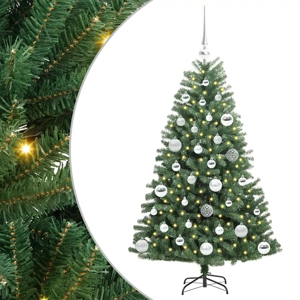 Albero di Natale Artificiale con Rami Pieghevoli Verde 120 cm 3395474