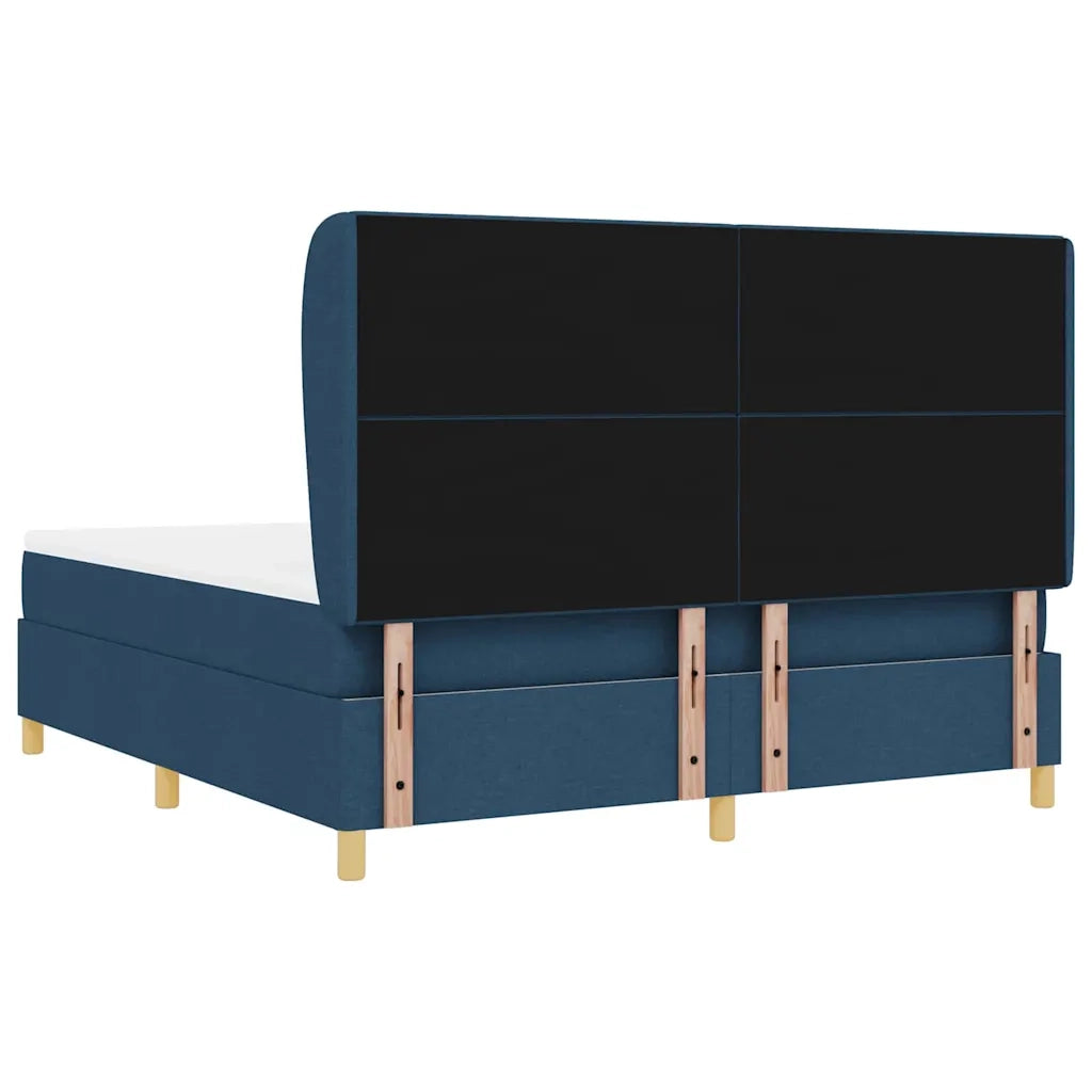 Letto a molle con materasso Blu 200 x 180 cm Tessuto 3340773