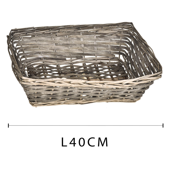 Set 2 Cesti Rettangolari 40x30x13 cm